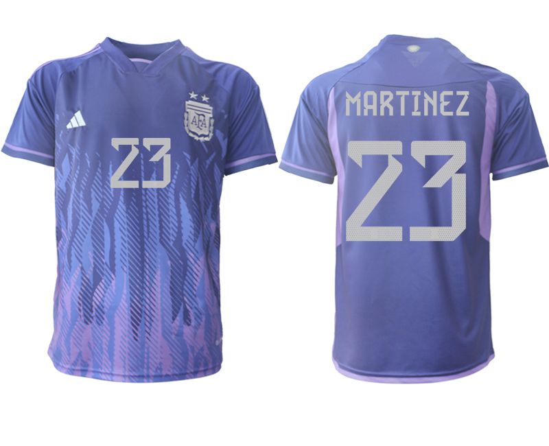 Men 2022 World Cup National Team Argentina away aaa version purple #23 Soccer Jersey